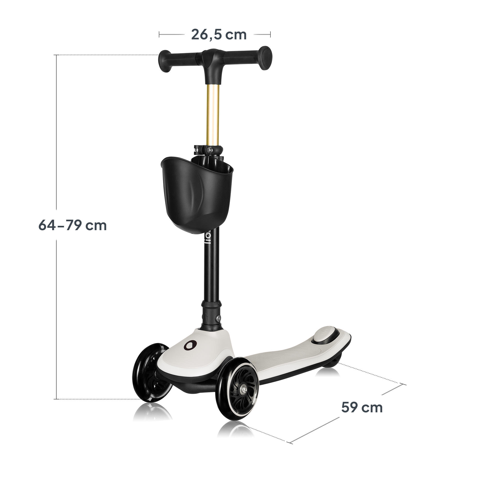 Trottinette LED Lionelo Mey 3 Roues Réglable pliable 3+ 7/7