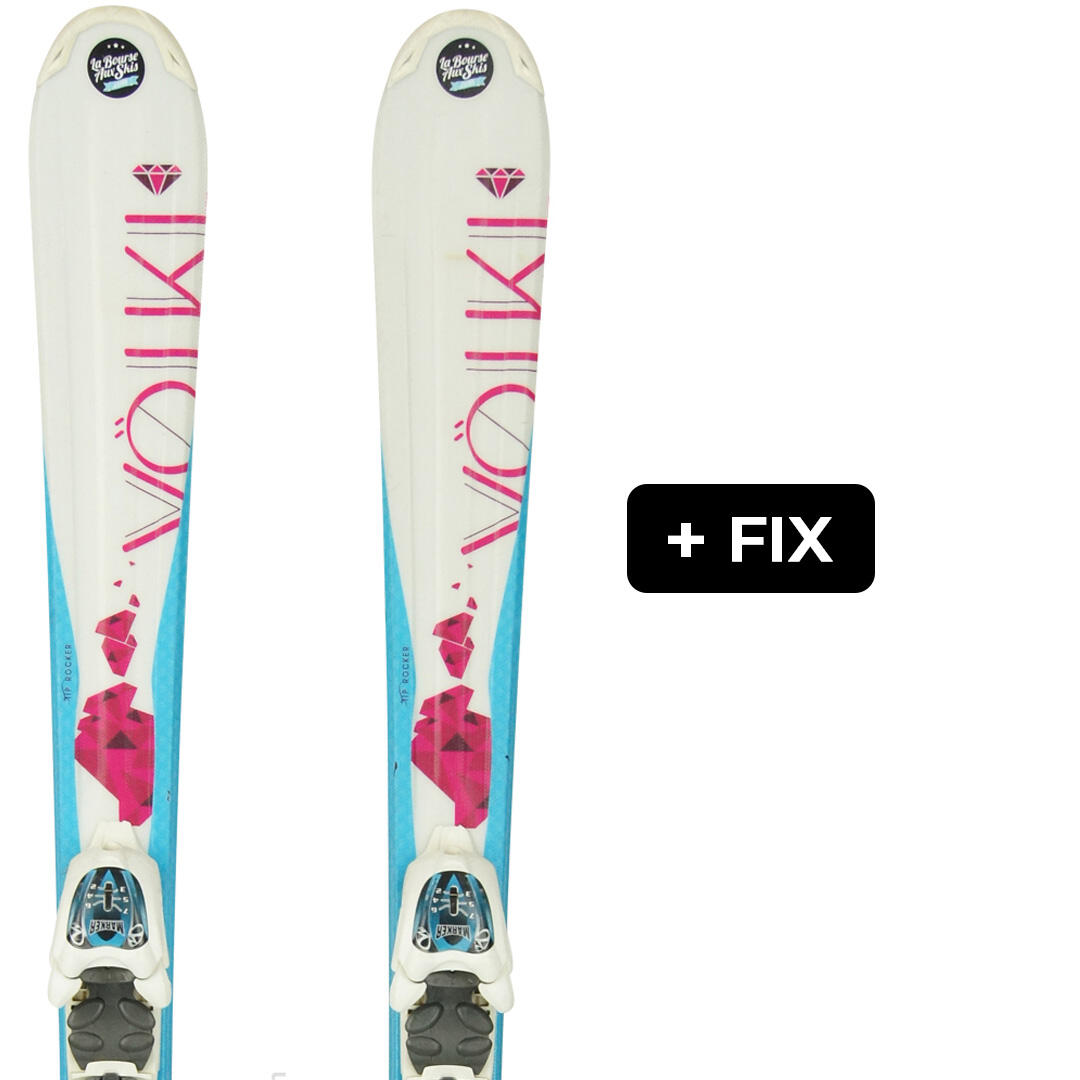 Reconditionné - VOLKL CHICA JUNIOR + FIX - Très bon état 7/7