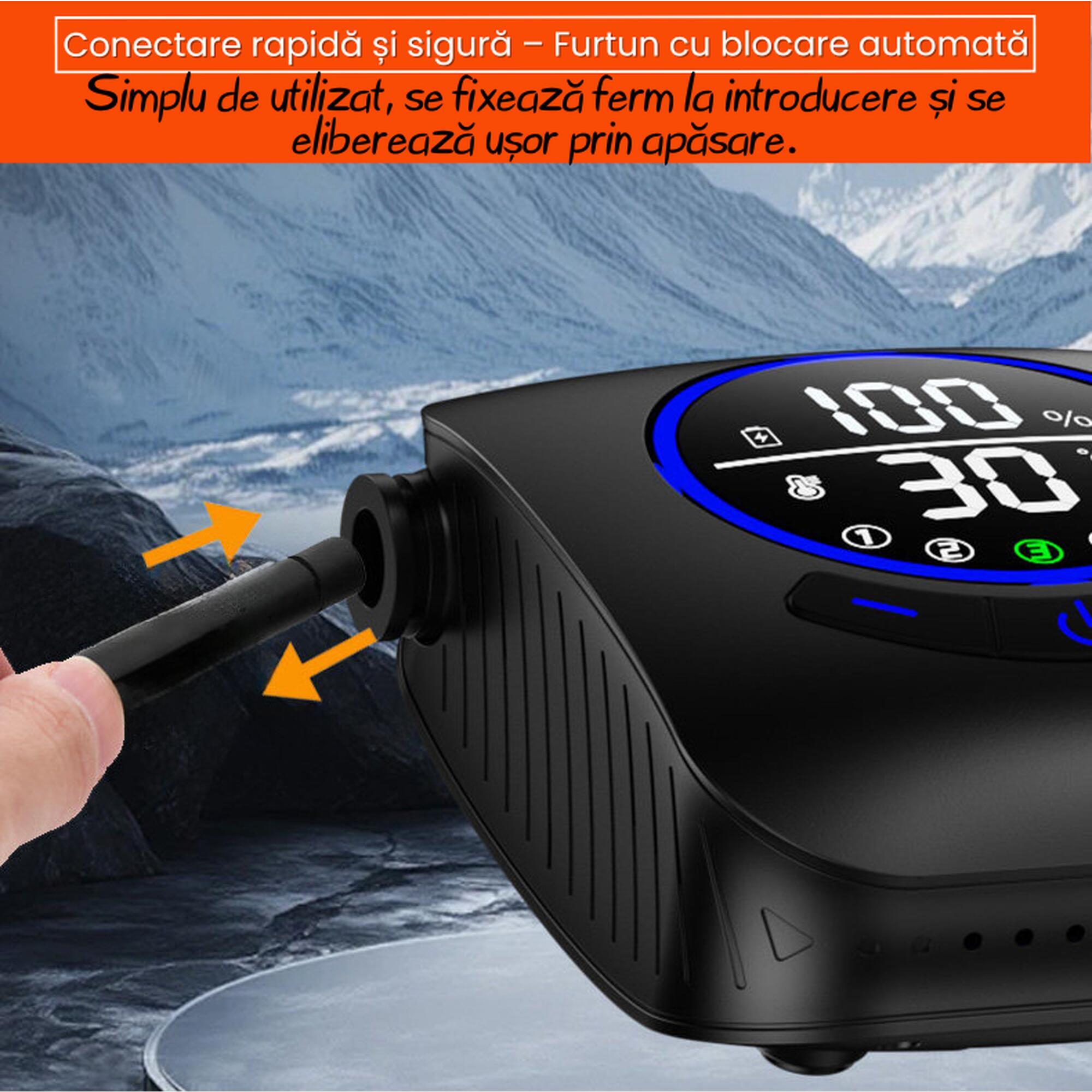 Dus Portabil PS800 – Jet puternic reglabil in 3 trepte, Display Digital, Acumula