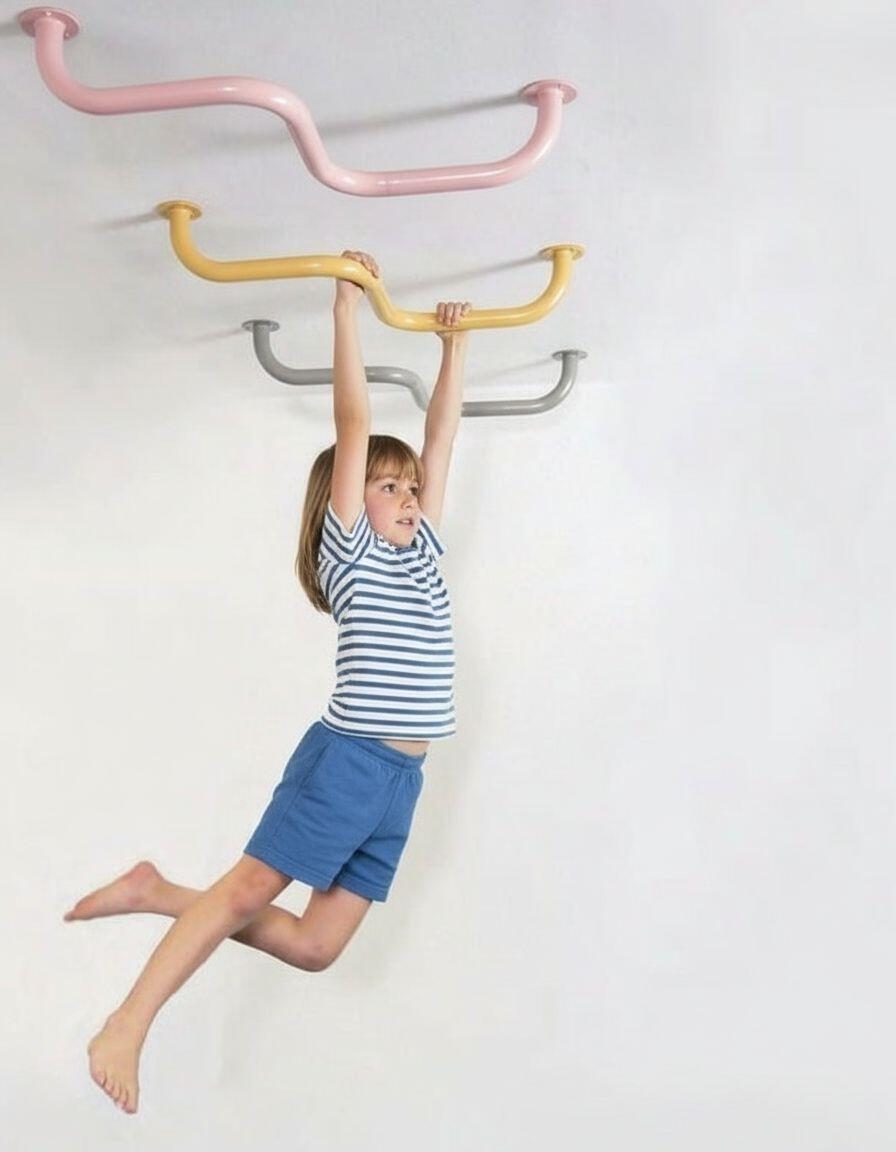 RBX Barre de Traction Gymnastique Incurvée Mur et Plafond 7/7