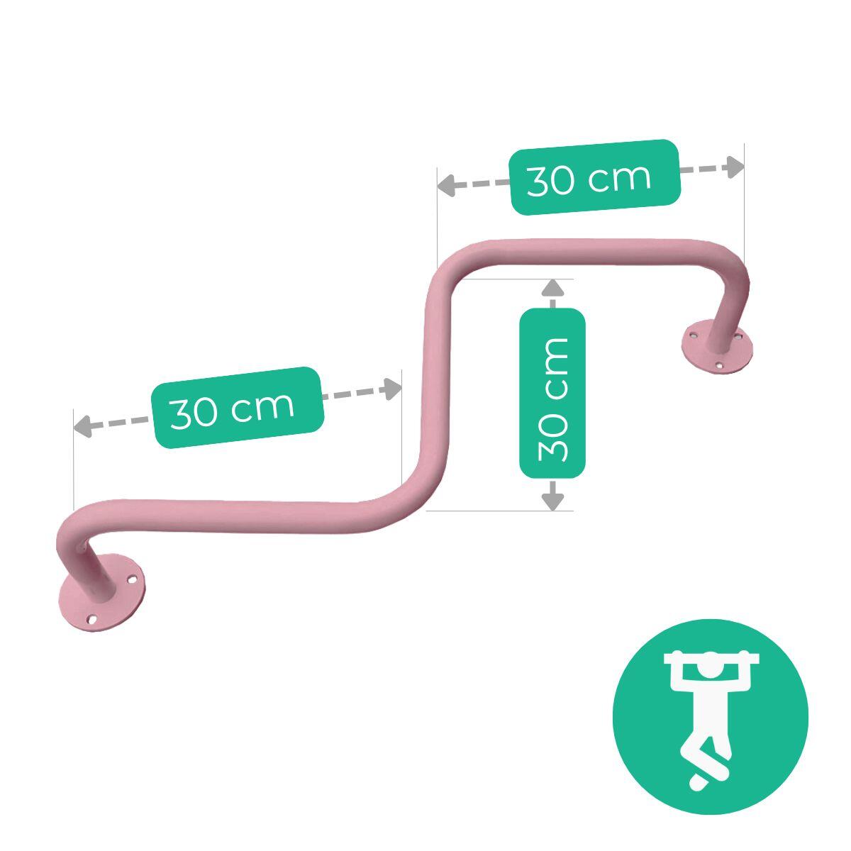 RBX Barre de Traction Gymnastique Incurvée Mur et Plafond 4/7