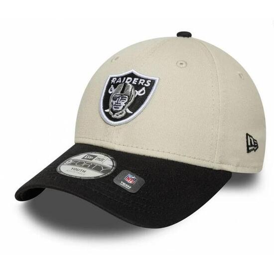 Casquette NFL Las Vegas Raiders New Era Color Block 9FORTY Crème pour enfant -Ne
