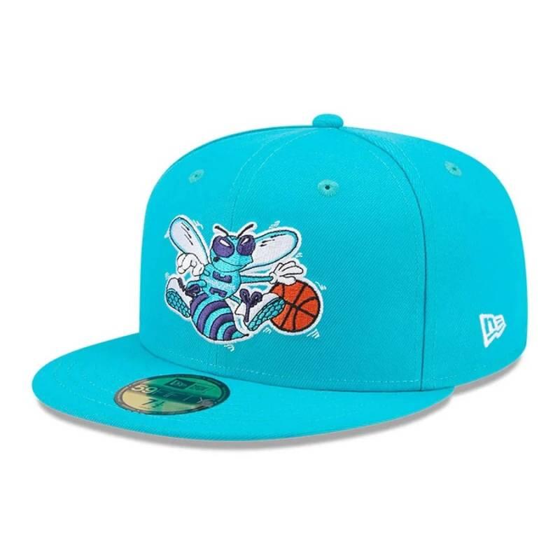 Casquette NBA Charlotte Hornets New Era Hardwood Classic 59FIFTY Bleu 1/4