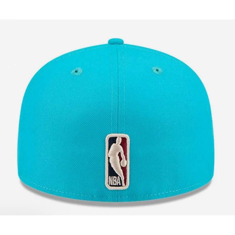 Casquette NBA Charlotte Hornets New Era Hardwood Classic 59FIFTY Bleu 3/4