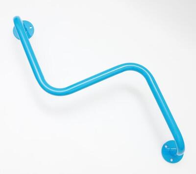 Gebogene Klimmzugstange Deckenmontage Blau für Indoor Sport