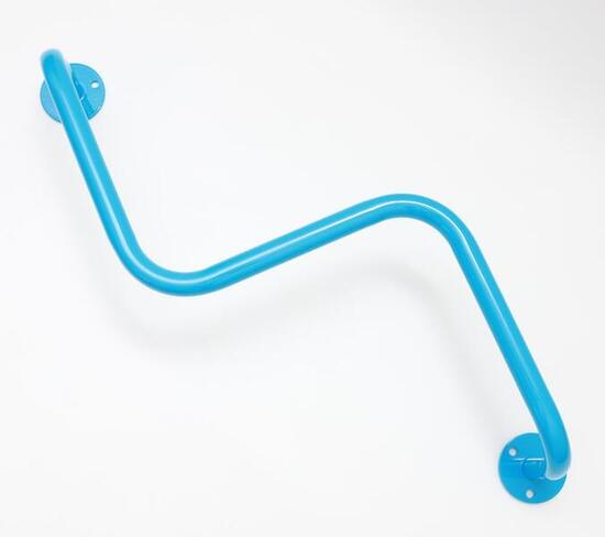 Gebogene Klimmzugstange Deckenmontage Blau für Indoor Sport