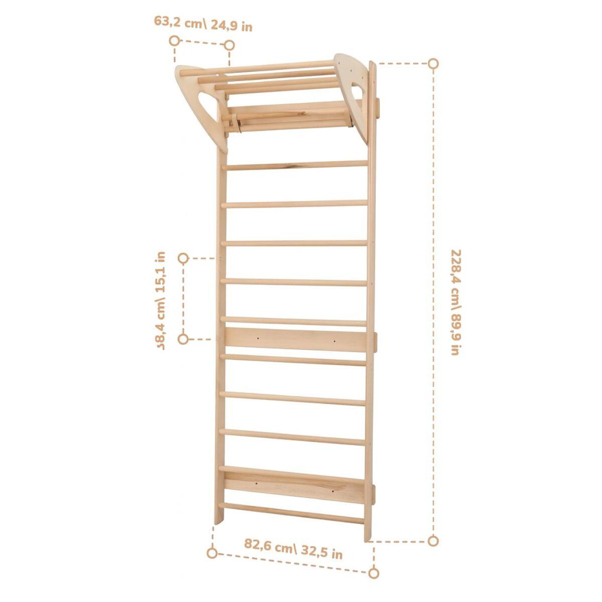 Unisex espalier de gymnastique intérieur en bois barre de traction Light XL 4/5