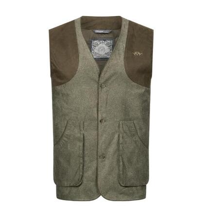 Herren Weste Vintage Wing - Oliv Mélange / Schwarz