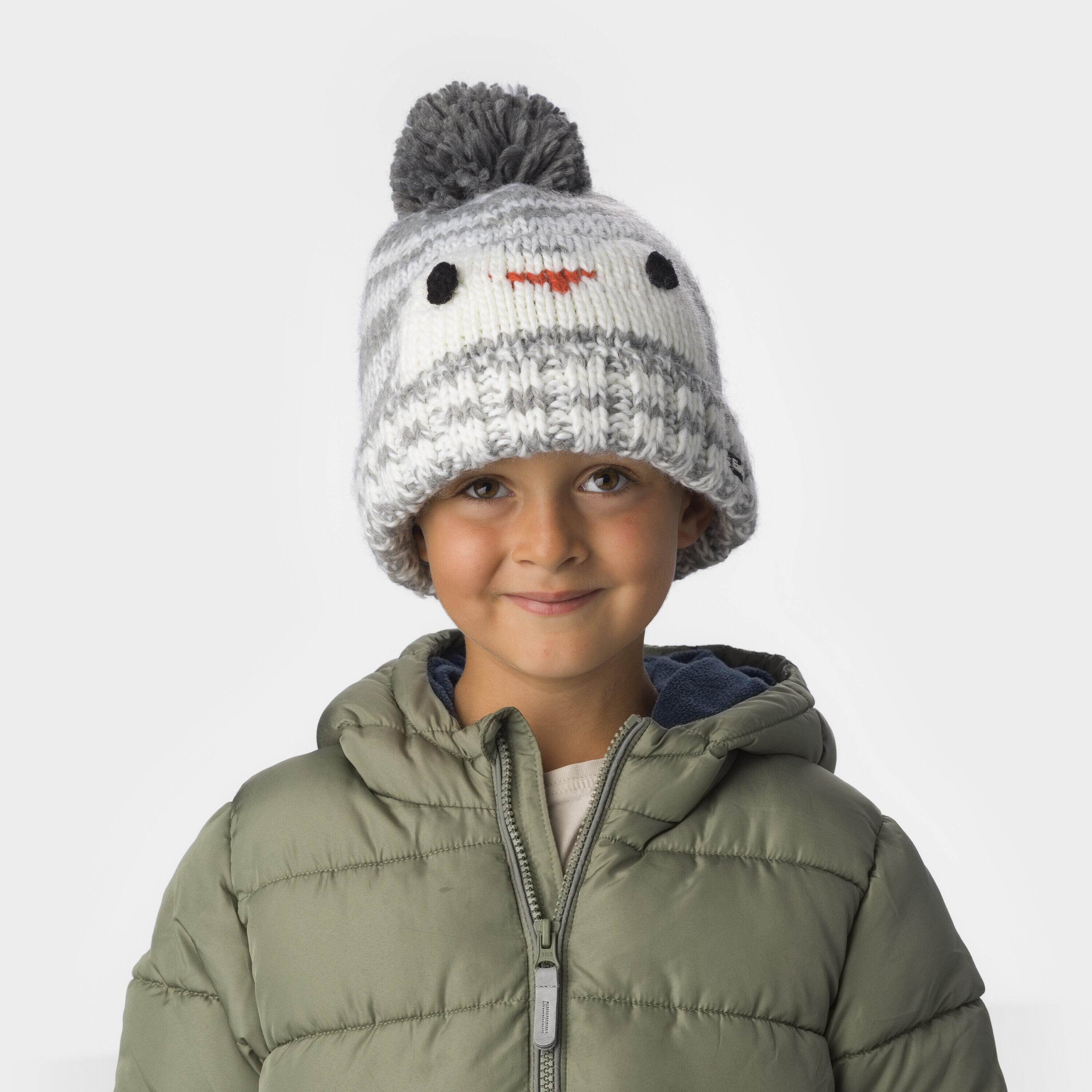 Mütze Rico Bommelmütze Kinder Wintermütze Fleece Pompon warm 2/3