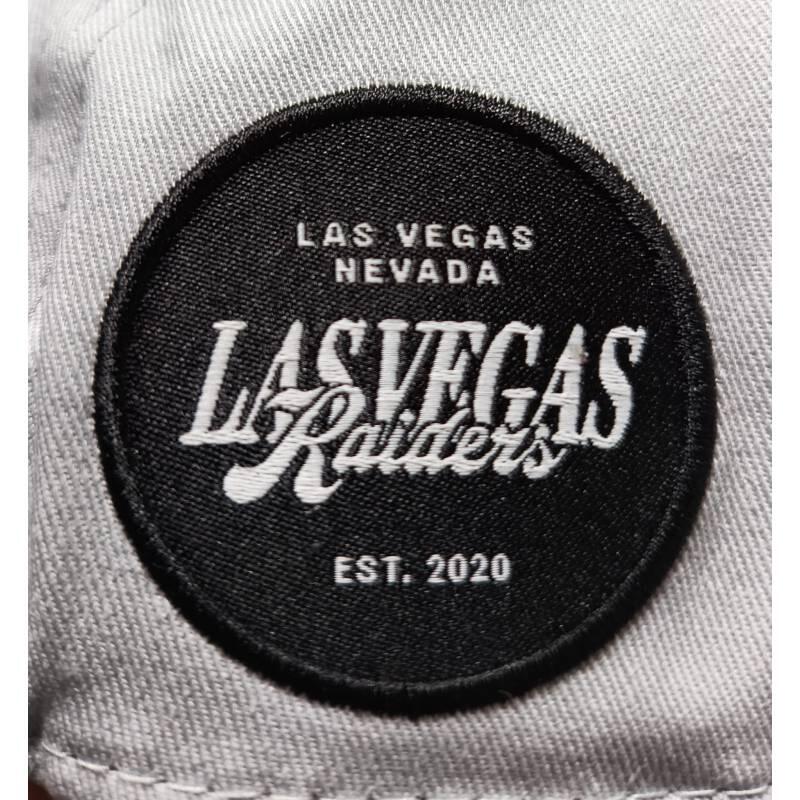Casquette NFL Las Vegas Raiders New Era Side patch 9FORTY Gris 4/4