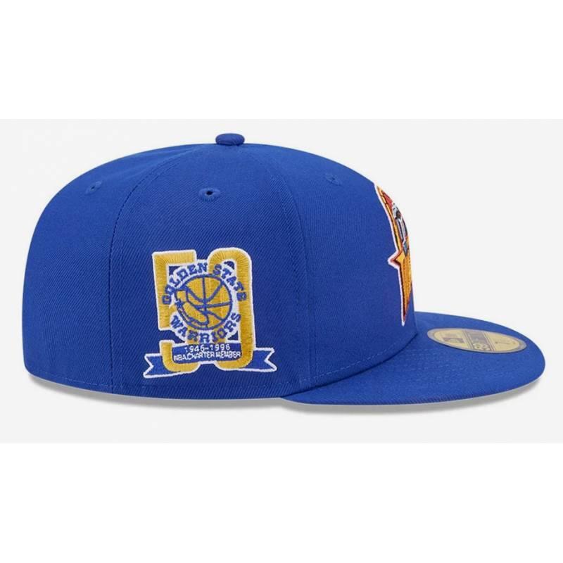 Casquette NBA Golden State Warriors New Era Hardwood Classic 59FIFTY Bleu 3/5