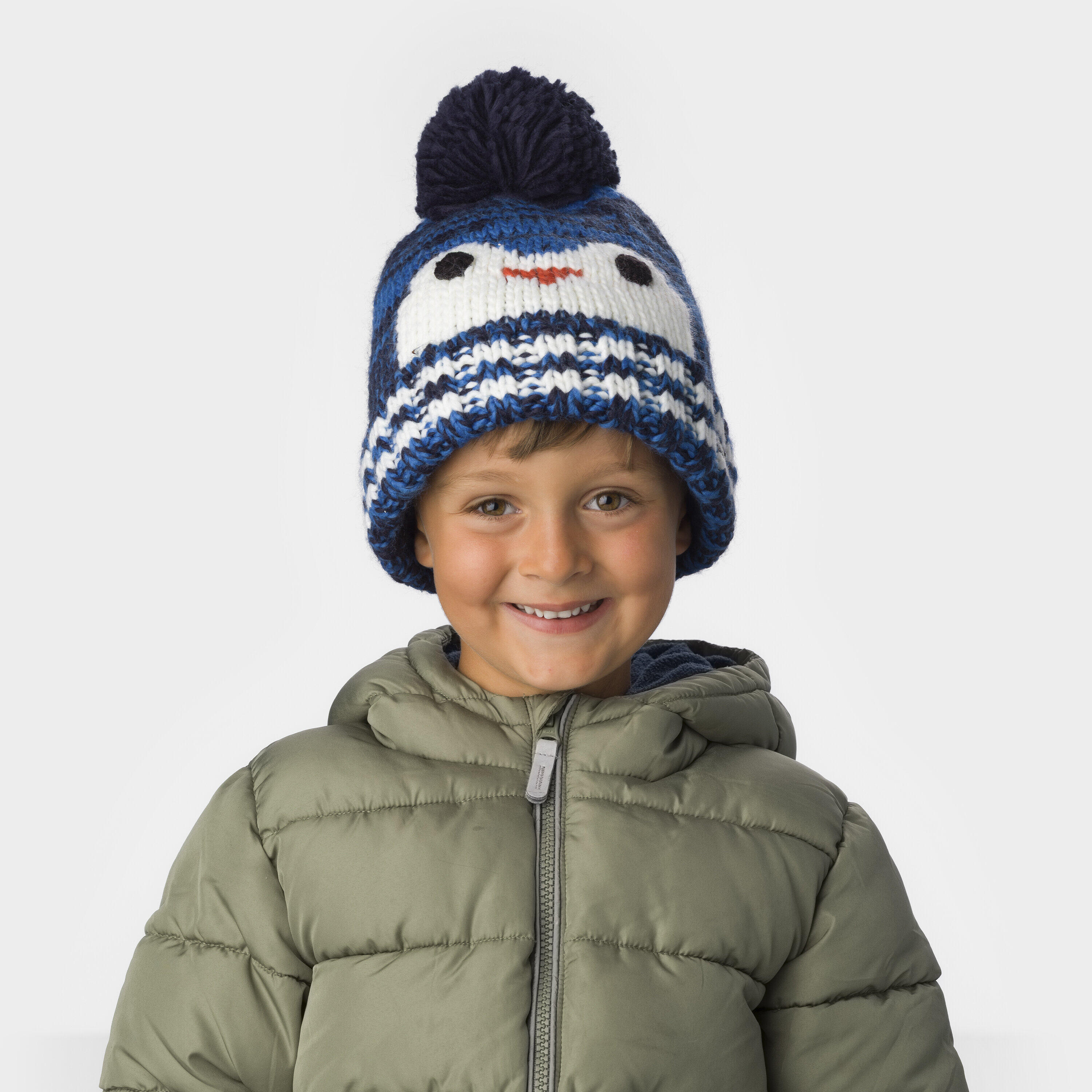 Mütze Rico Bommelmütze Kinder Wintermütze Fleece Pompon warm 2/3