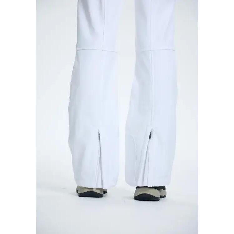 Pantaloni softshell Ice Peak femei, albi