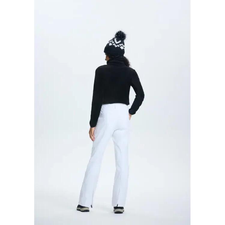Pantaloni softshell Ice Peak femei, albi