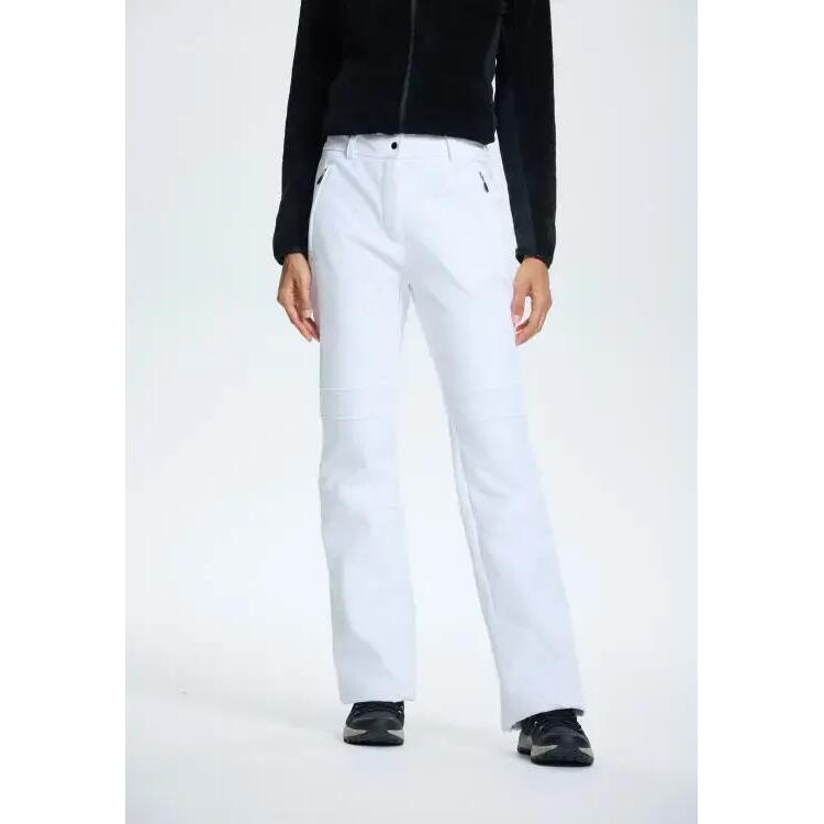 Pantaloni softshell Ice Peak femei, albi