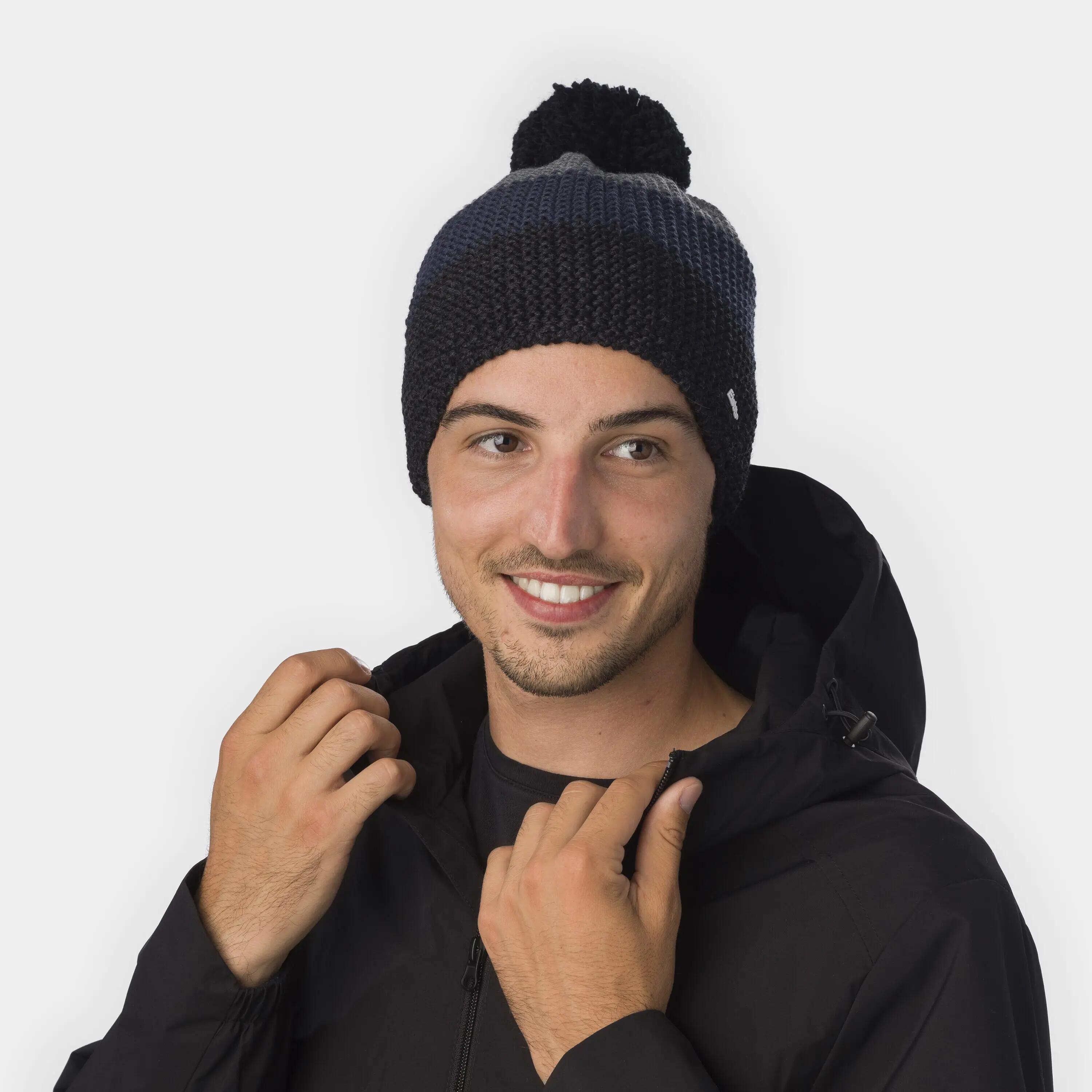 Eisbär Star Pompon MÜ Bommelmütze für Herren und Damen aus 50% Merinowolle 2/4