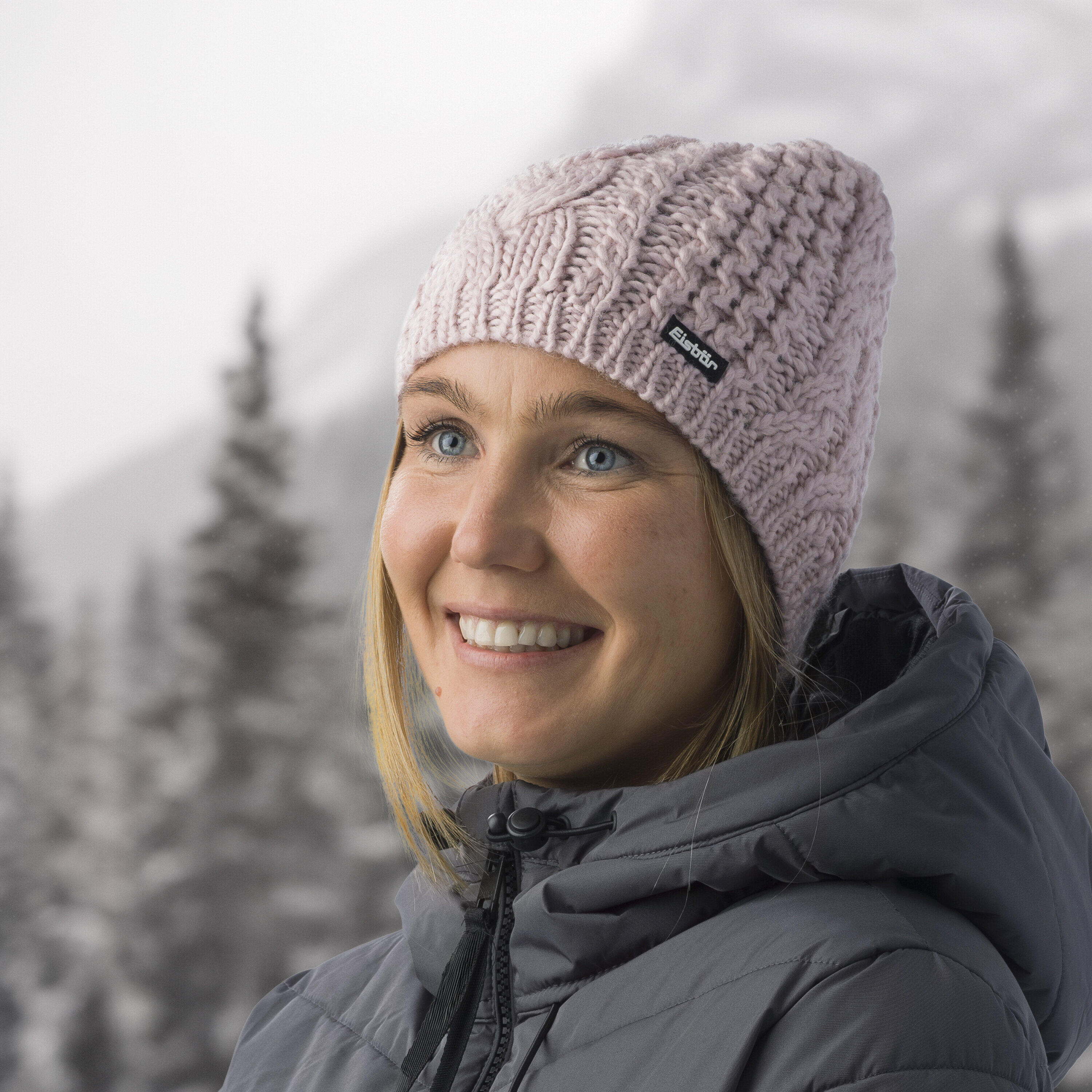 Mütze Afra Wintermütze Damen Haube Fleece warm Merino 4/4
