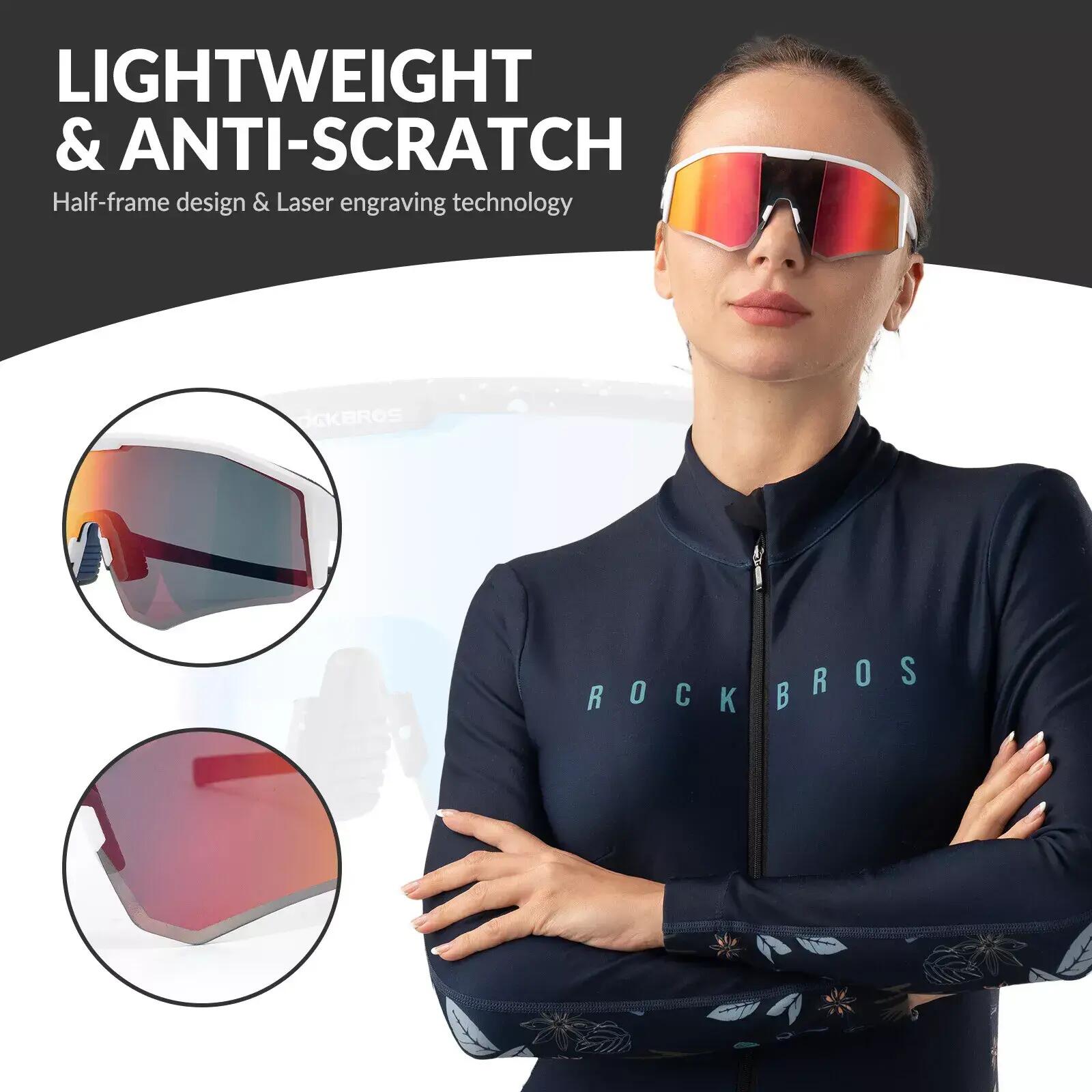 Ochelari sport ROCKBROS, rezistenți la vânt, polarizați pentru ciclism. 4/7