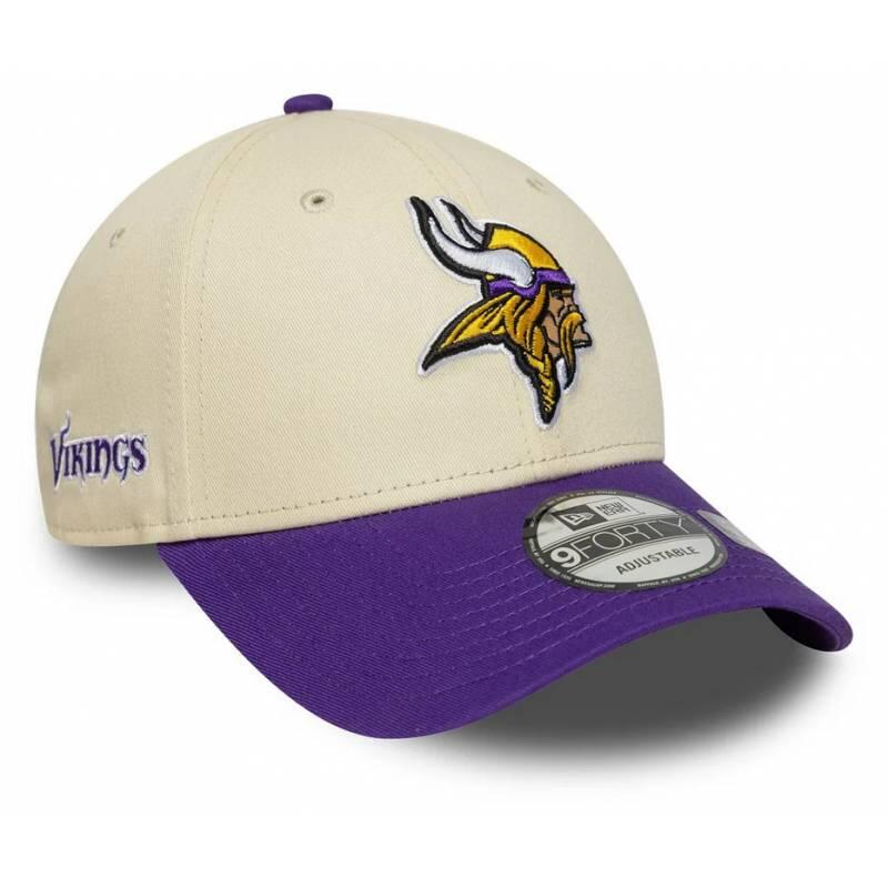 Casquette NFL Minnesota Vikings New Era Wordmark 9FORTY Crème 2/4