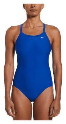 Nike badpak solid racerback blauw