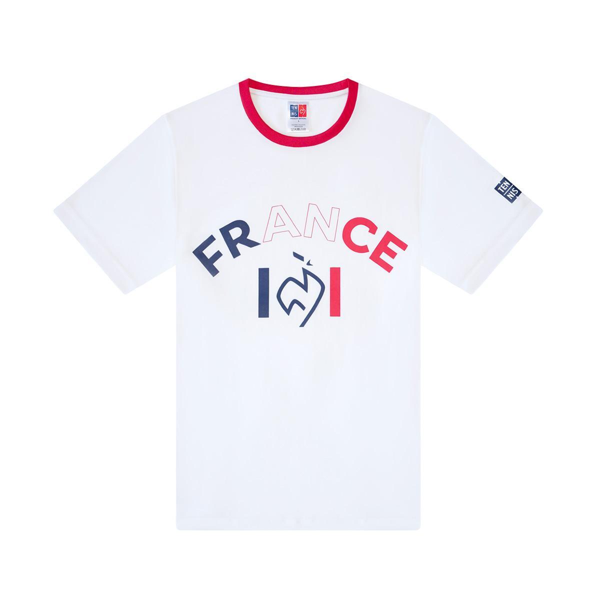 Roland Garros - T-shirt Unisexe Equipe De France - Blanc - T-shirt Manches Courtes - Blanc - Decathlon