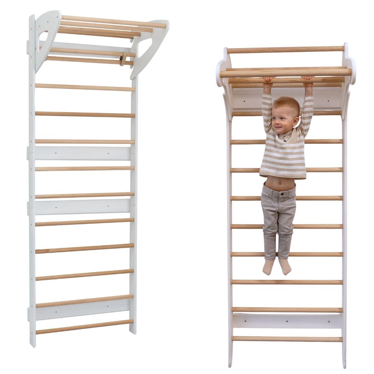 Échelle de gymnastique Light XL - bois blanc 1/5