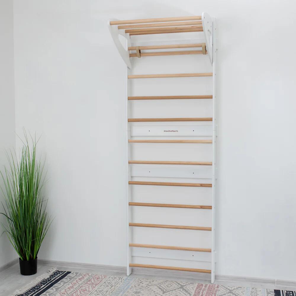 Échelle de gymnastique Light XL - bois blanc 2/5