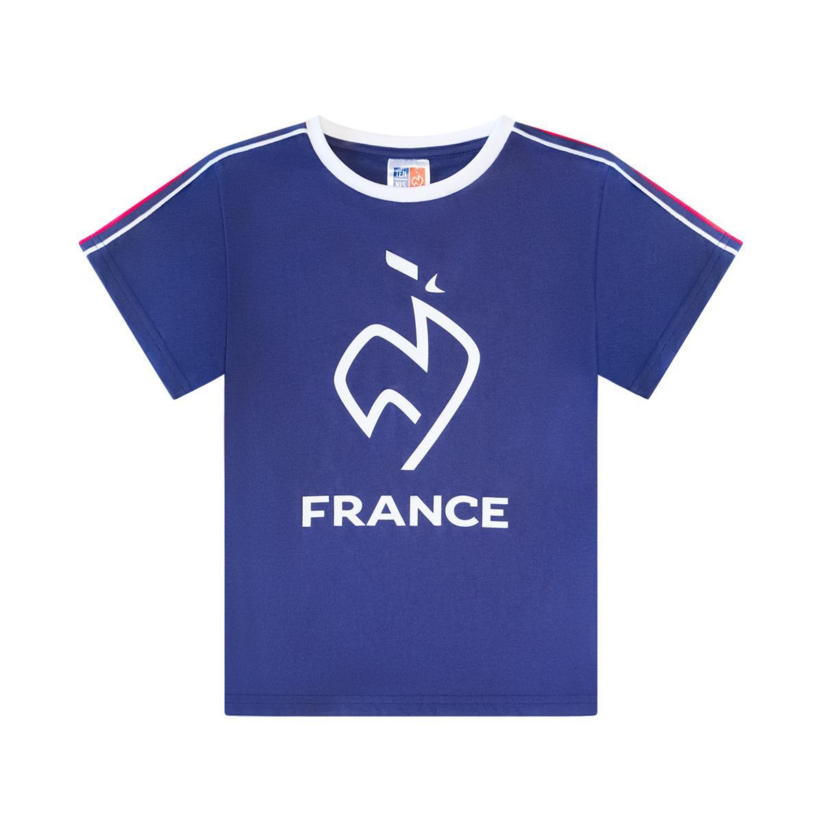 Roland Garros - T-shirt Enfant Equipe De France - Marine - T-shirt Manches Courtes - Bleu - Decathlon