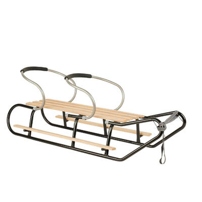 Sanki DUO-MAX z podwójnym oparciem czarne