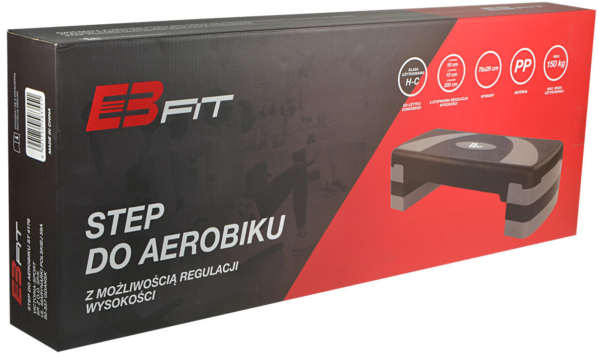 Step trzystopniowy Eb Fit 78x29 cm regulowana wysokość 5/7