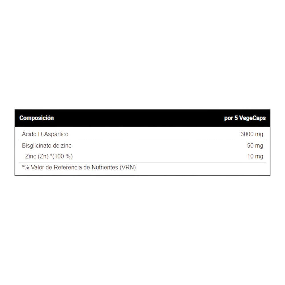 Daa d-aspartic acid + zinc - 90 cápsulas de VitoBest 2/4