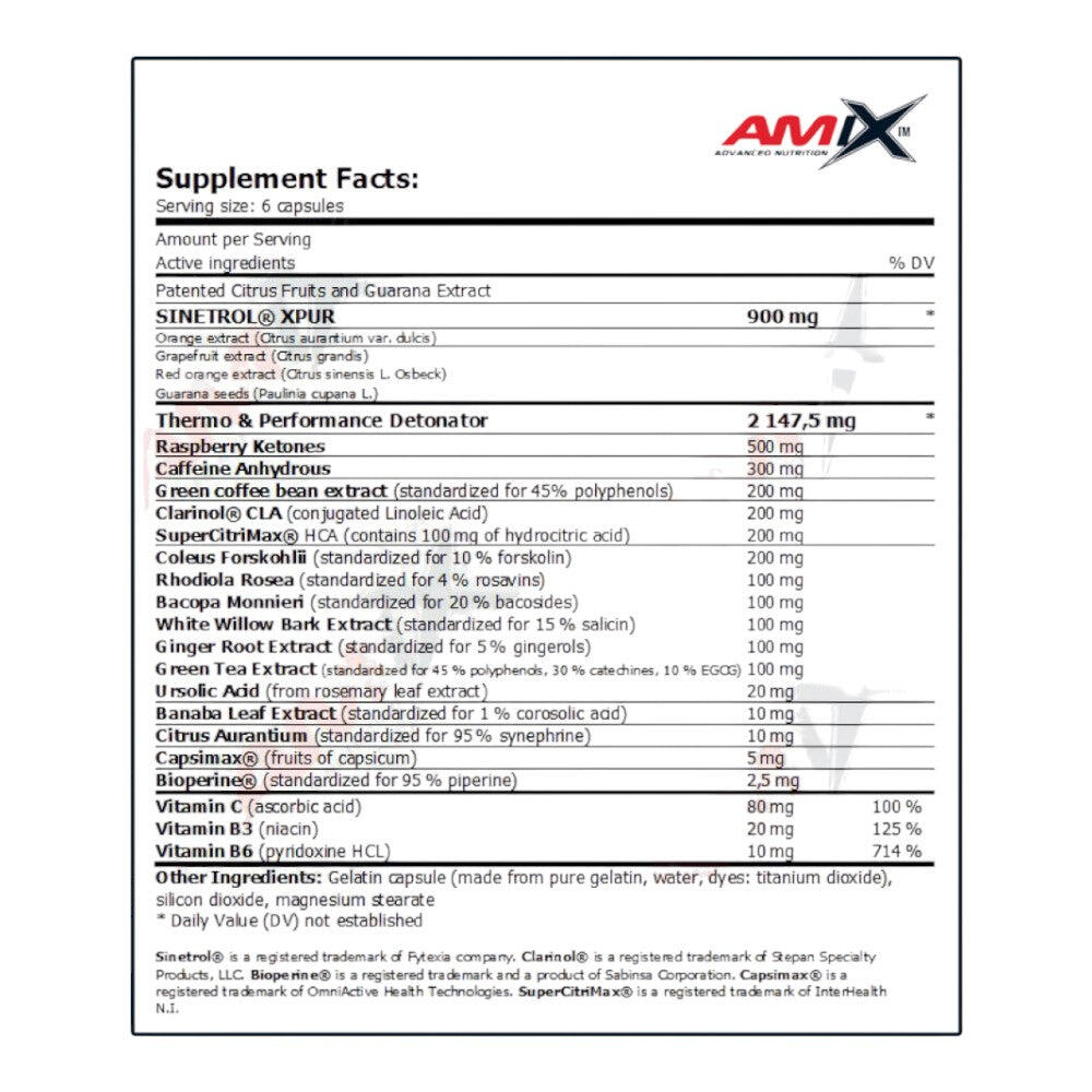 Detonatrol Fat Burning - 90 Termo Cápsulas Amix Muscle Core 2/4