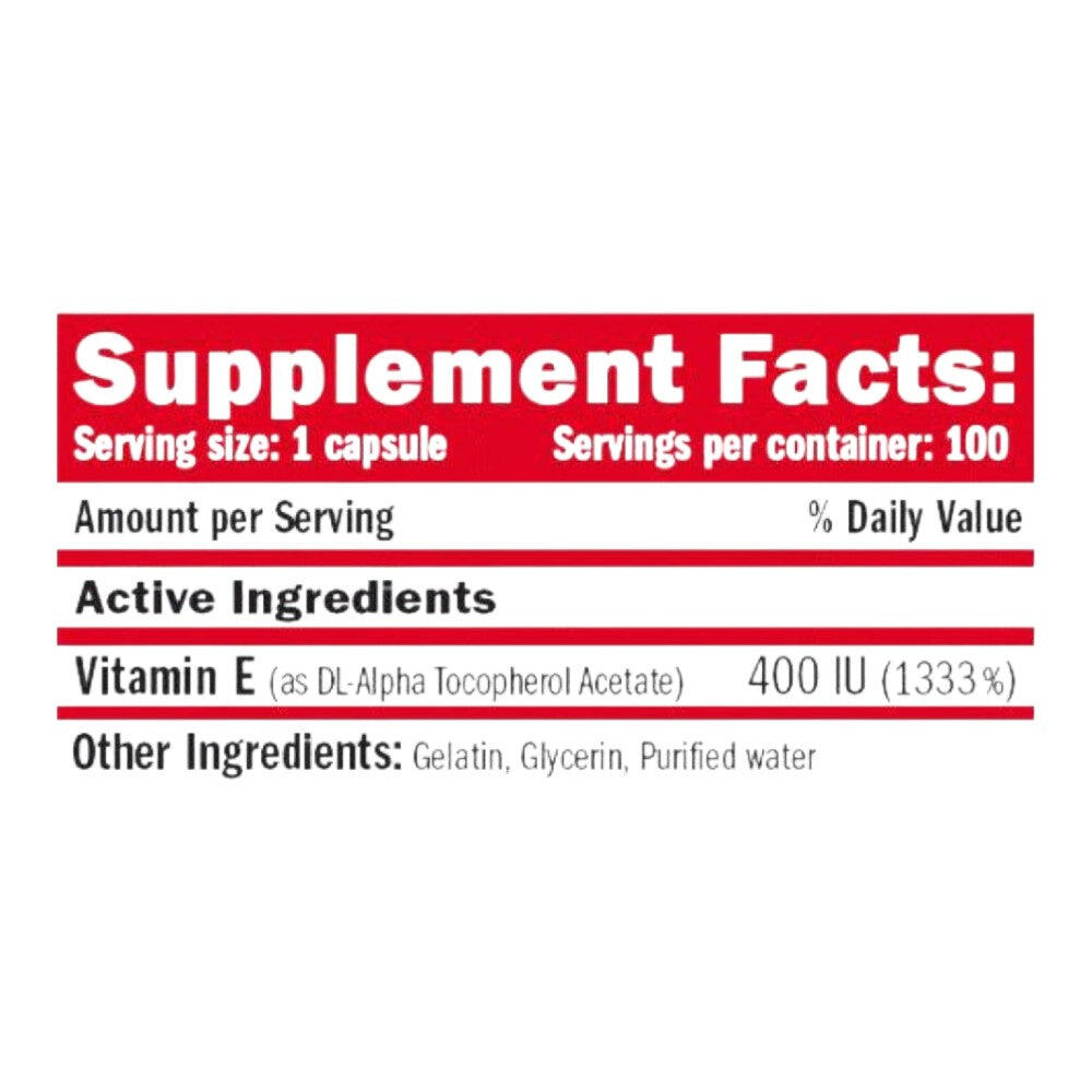 Vitamine E 400iu - 100 softgels de Amix Nutrition 2/4