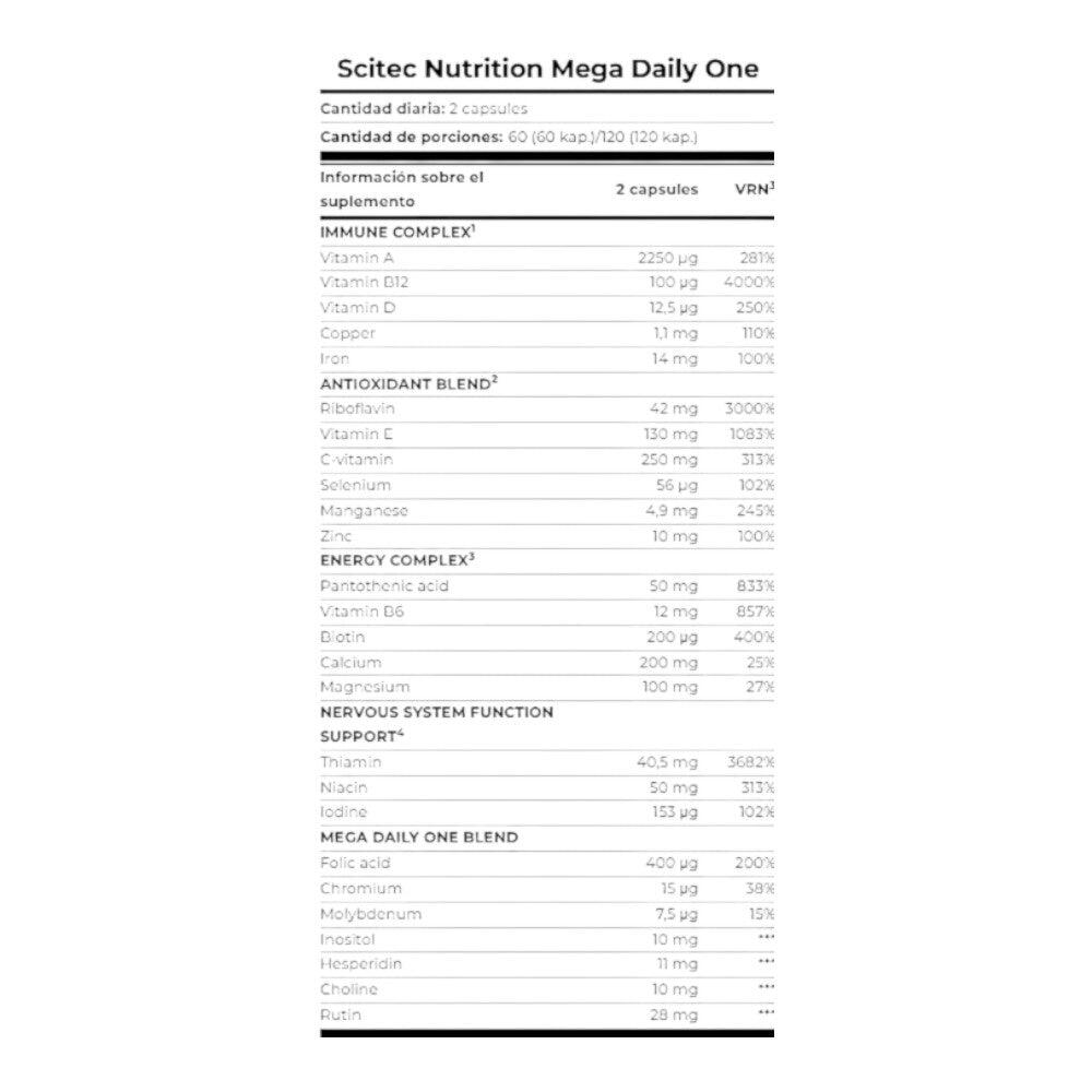 Mega Daily One - 60 capsules de Scitec Nutrition 2/4