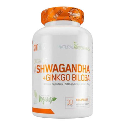 Ashwagandha + Ginkgo Biloba 60 Caps