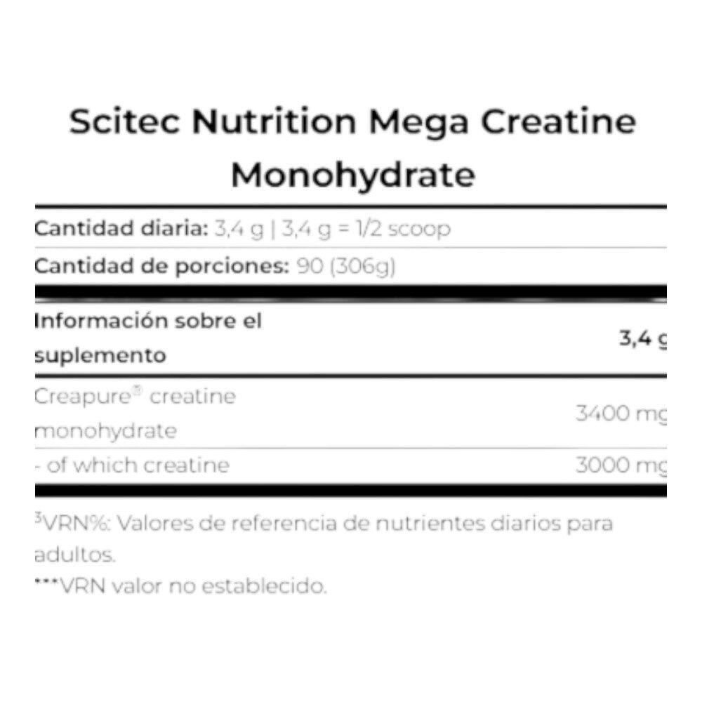 Mega Creatine Monohydraat (Creapure®) - 306 g Scitec Nutrition 2/4