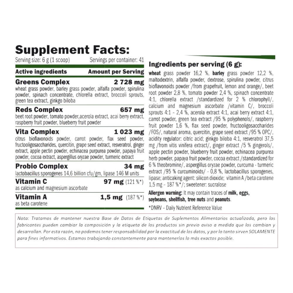 Greens & reds+ - 250g de Amix Nutrition 2/4