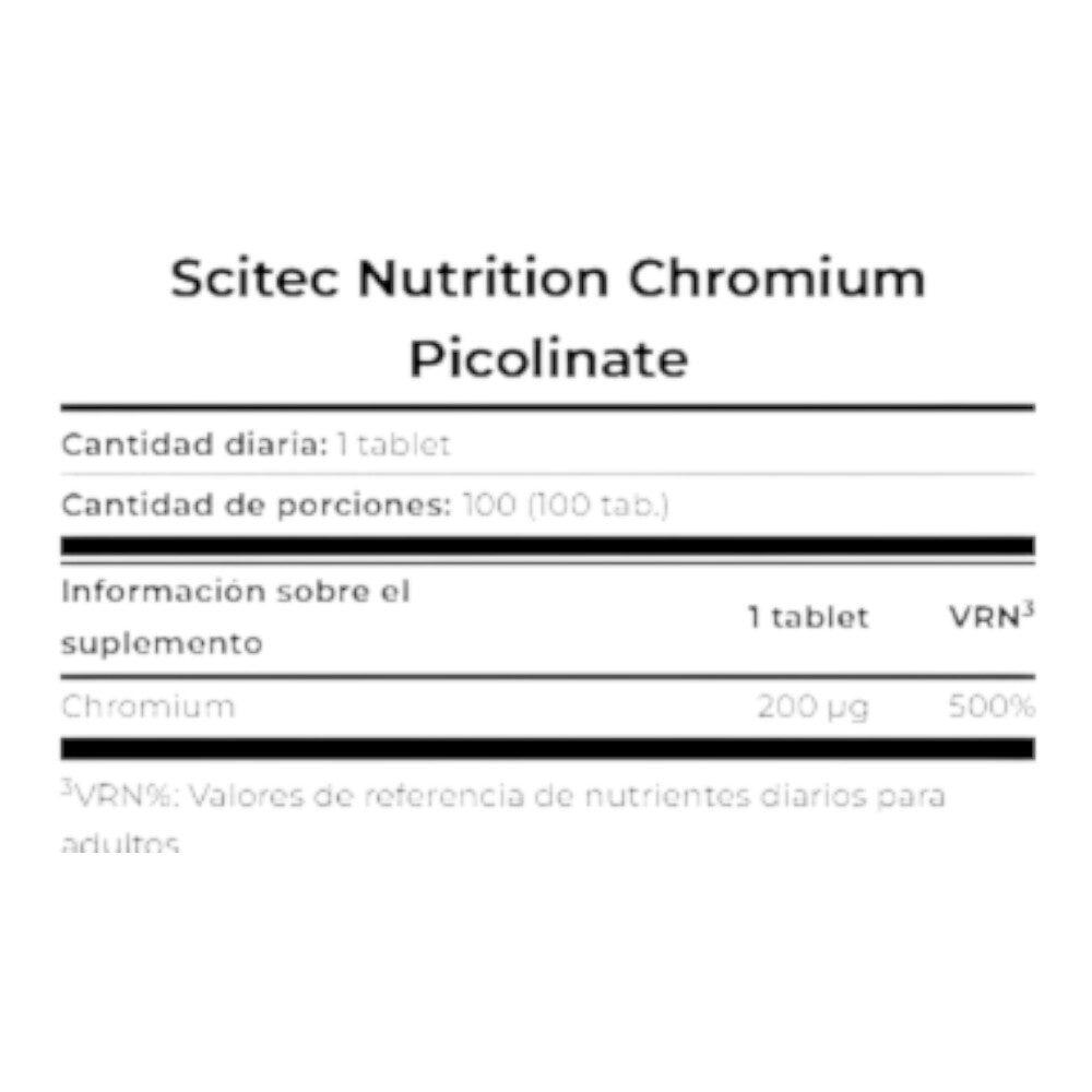 Picolinato de Cromo - 100 Tabletas Scitec Nutrition 2/4