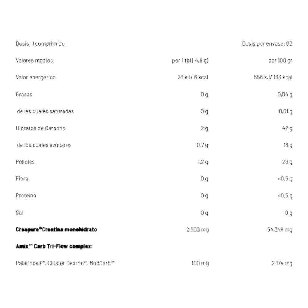 Creatina Creapure Performance Masticable 60 Tab 2/2