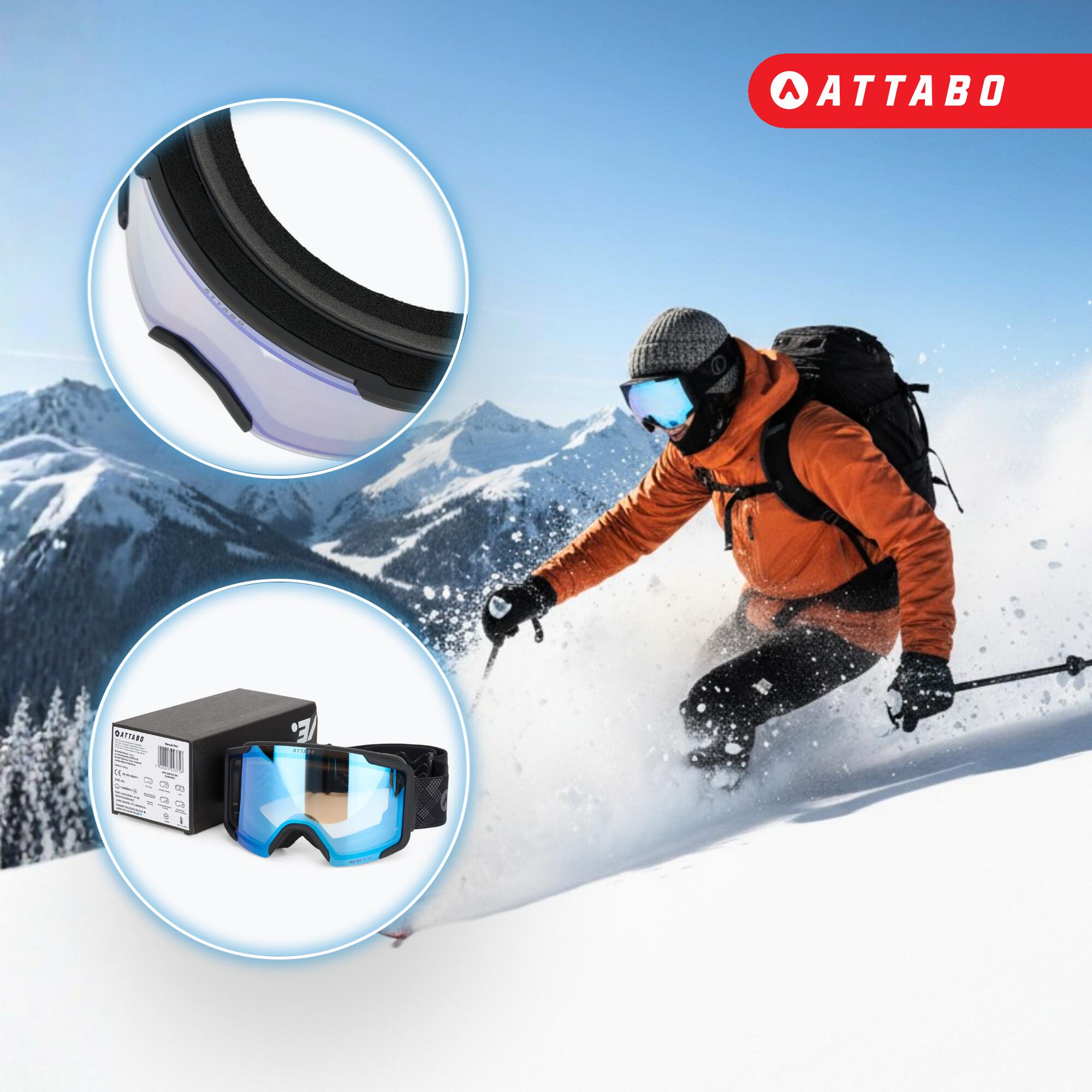 Gogle narciarskie ATTABO Nanuk Pro photochromic 6/7