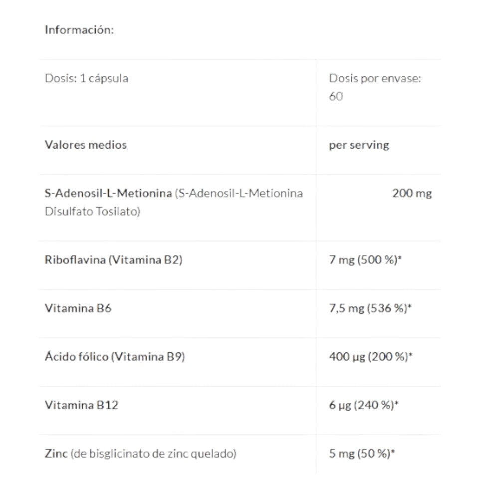 SAMe+ - 60 Cápsulas Amix Nutrition 2/4