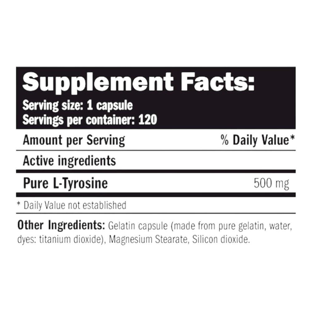 Tyrosine 500mg - 120 capsules de Amix Nutrition 2/4