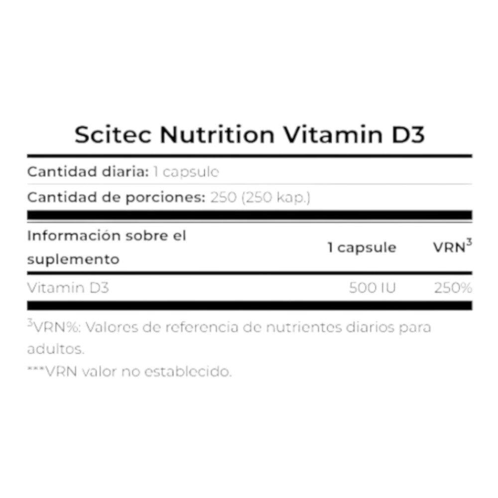 Vitamine D3 - 250 capsules de Scitec Nutrition 2/4