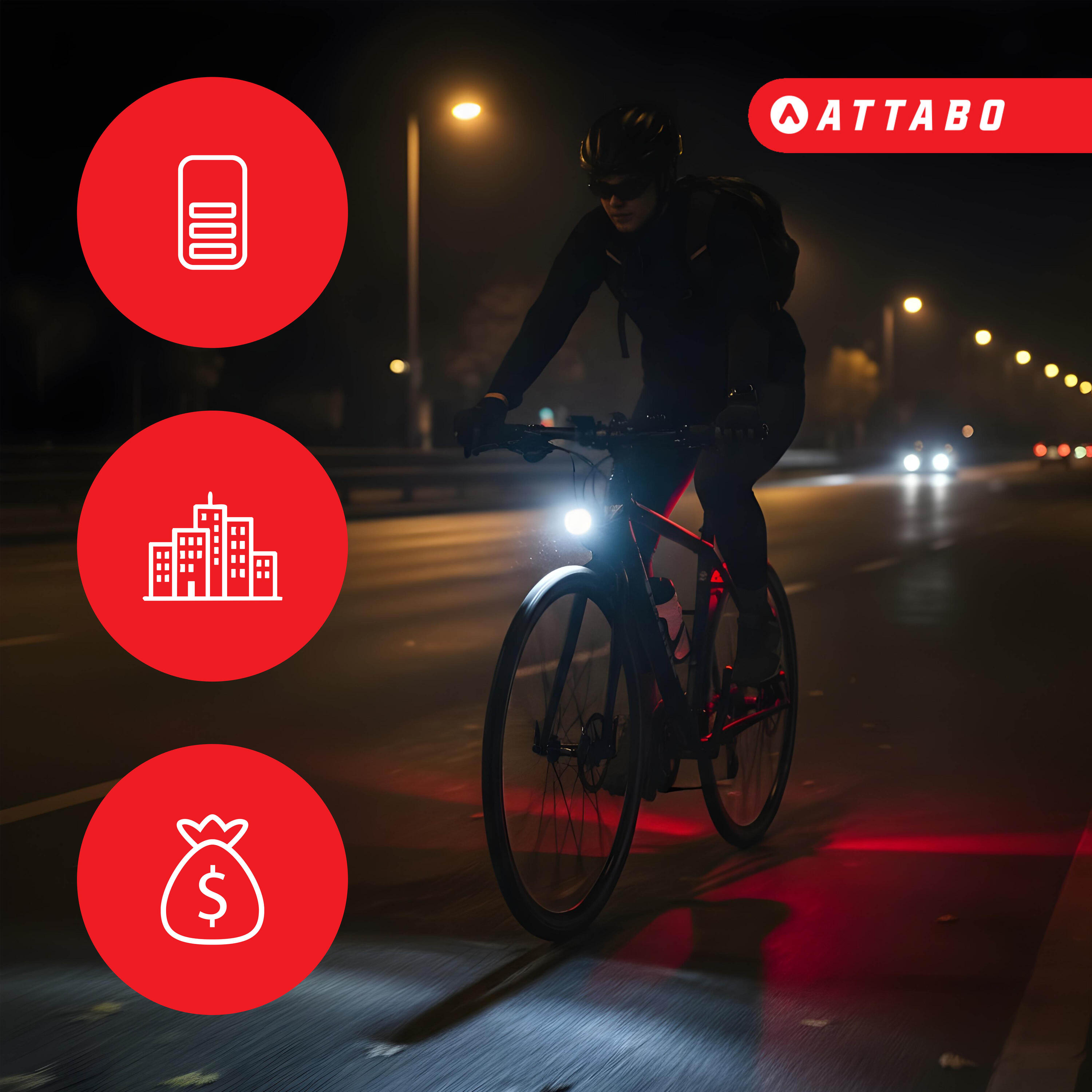 ATTABO LUCID MINI & 20 feux de vélo 3/7