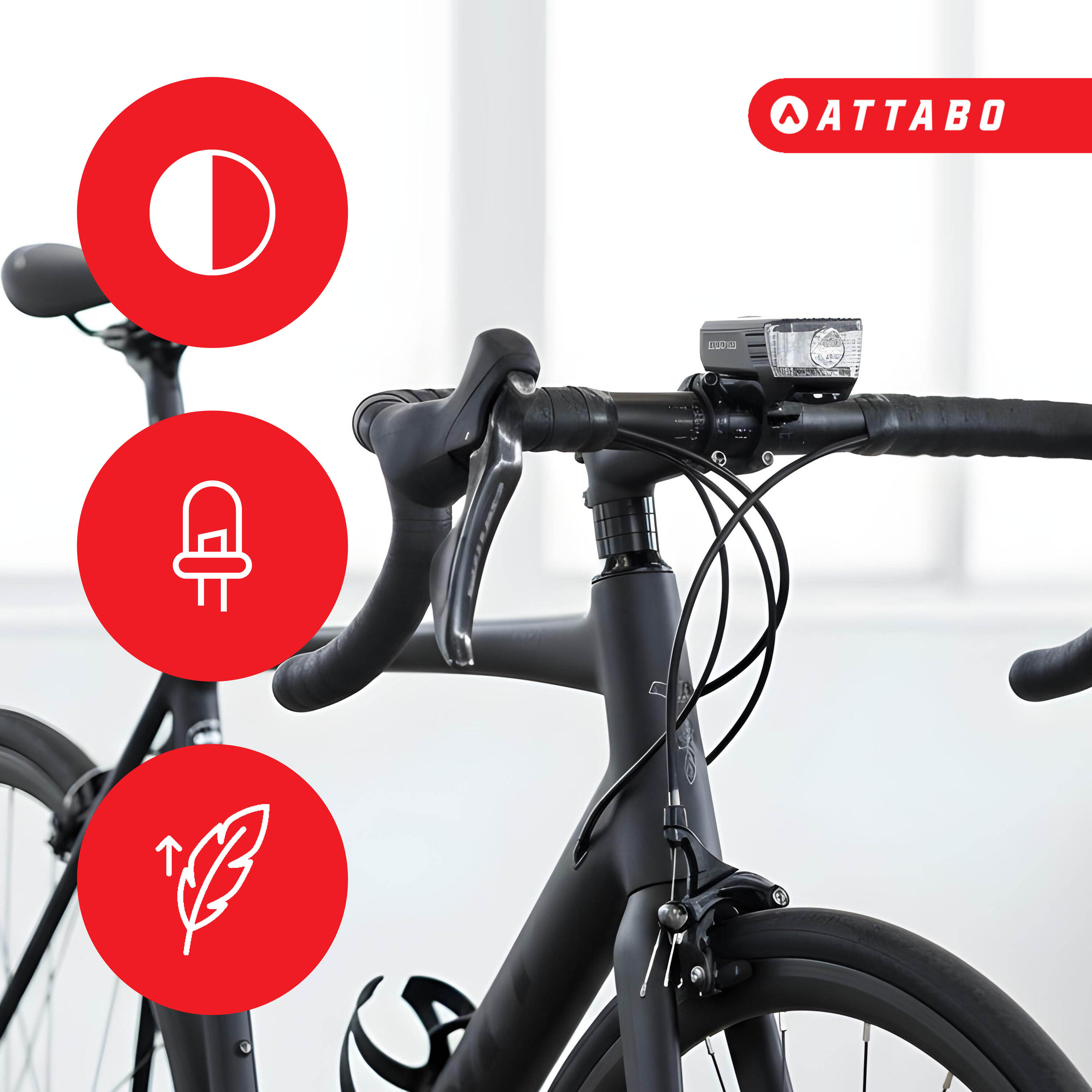 ATTABO LUCID MINI & 20 feux de vélo 2/7