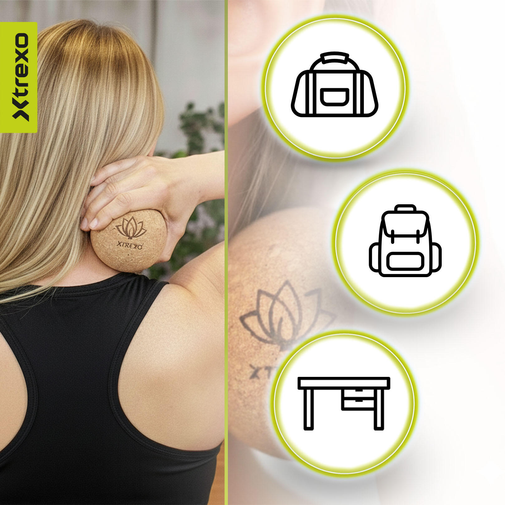 XTREXO massagebal kurk TXO-B4Z081-NC 3/7