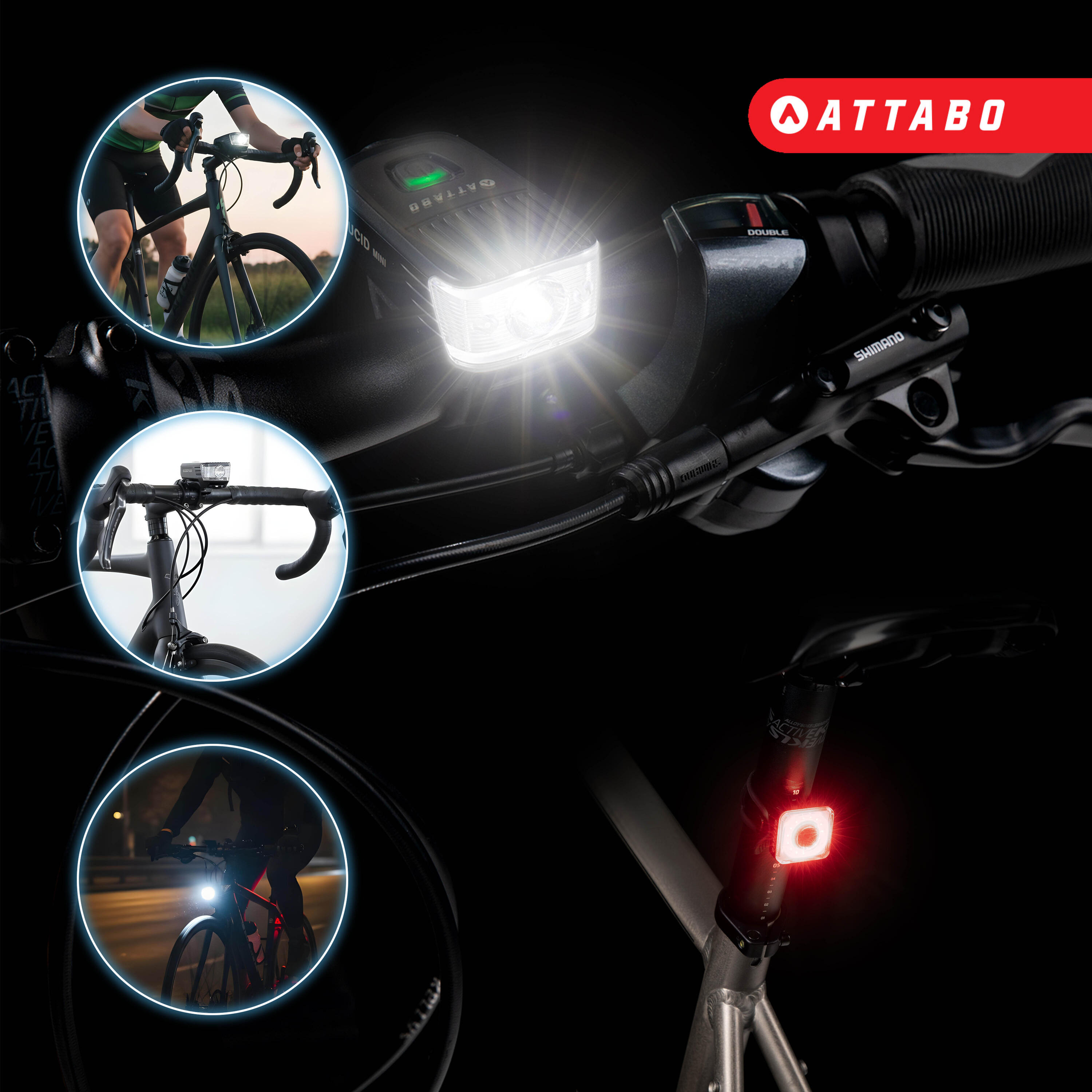 ATTABO LUCID MINI & 20 feux de vélo 5/7