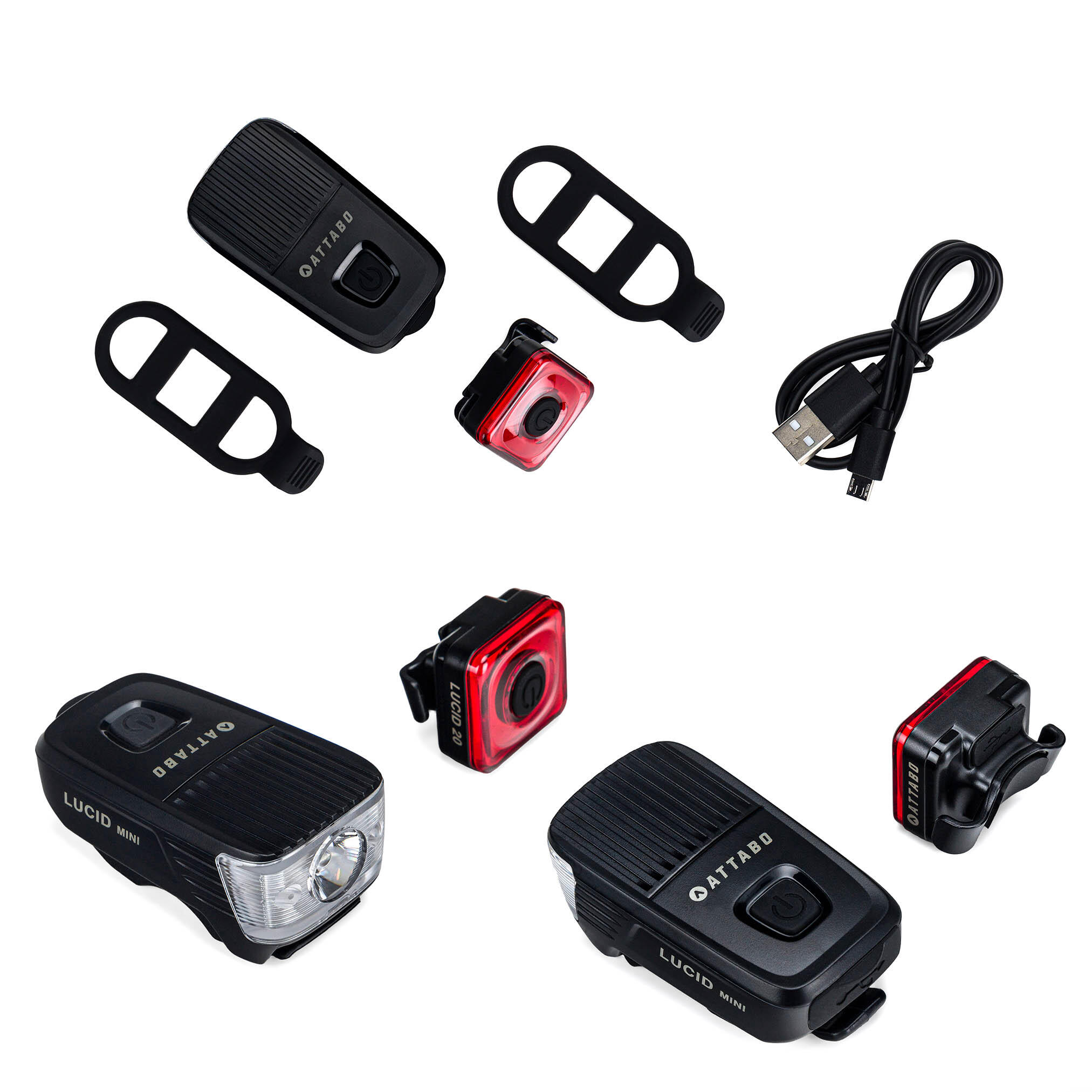 ATTABO LUCID MINI & 20 feux de vélo 1/7