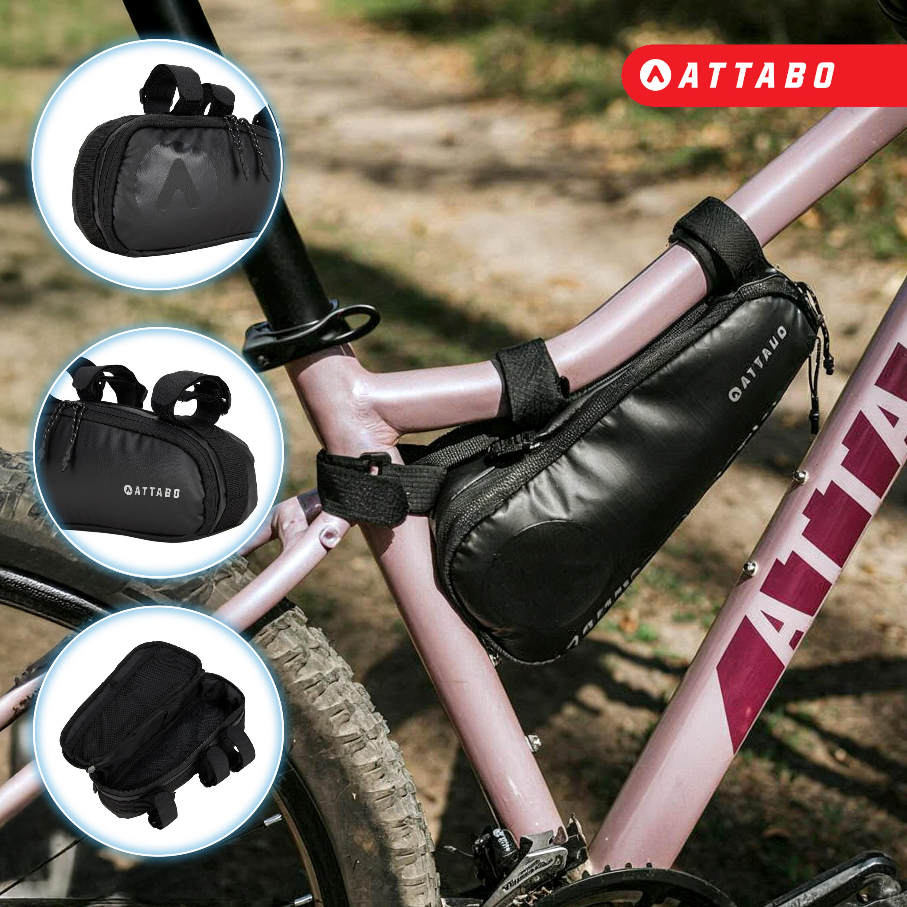 Bolsa de bicicleta para o quadro ATTABO BatBag 4/7