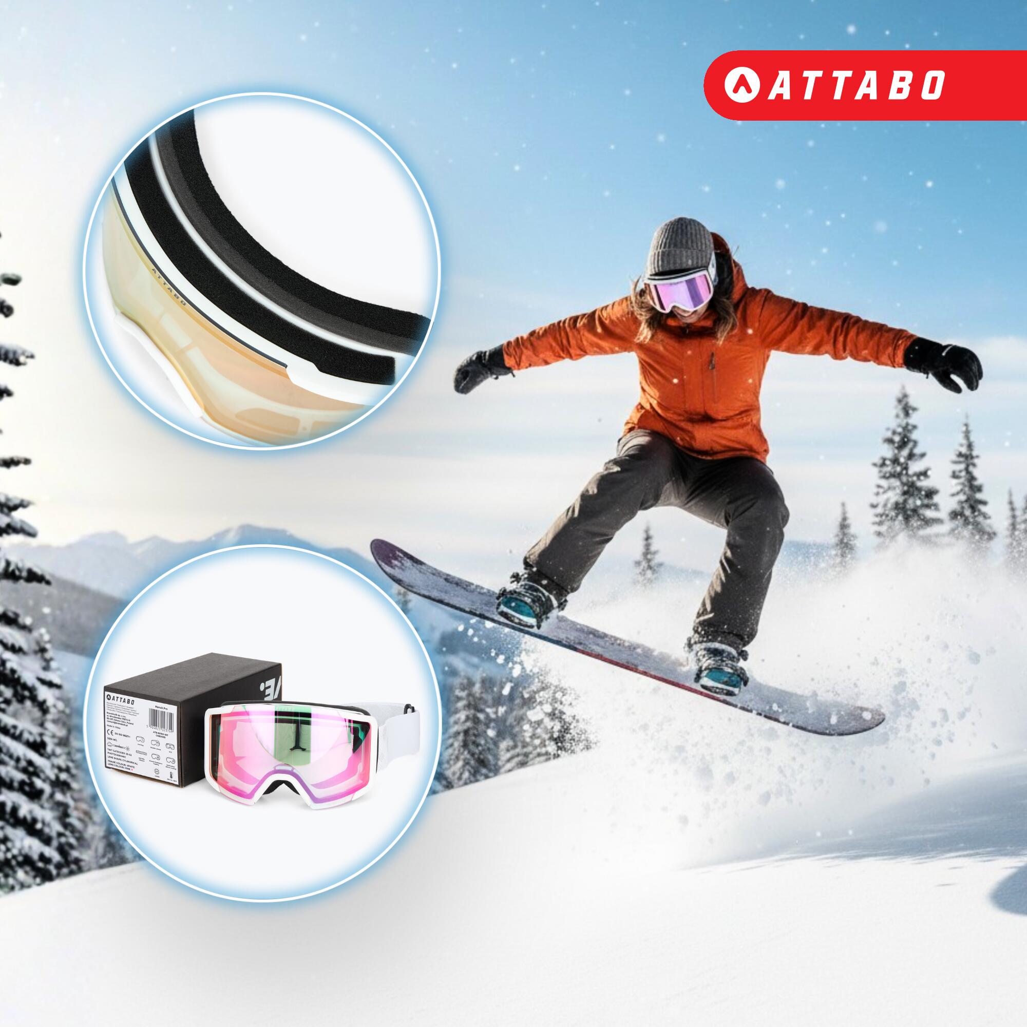 Gogle narciarskie ATTABO Nanuk Pro photochromic 5/7
